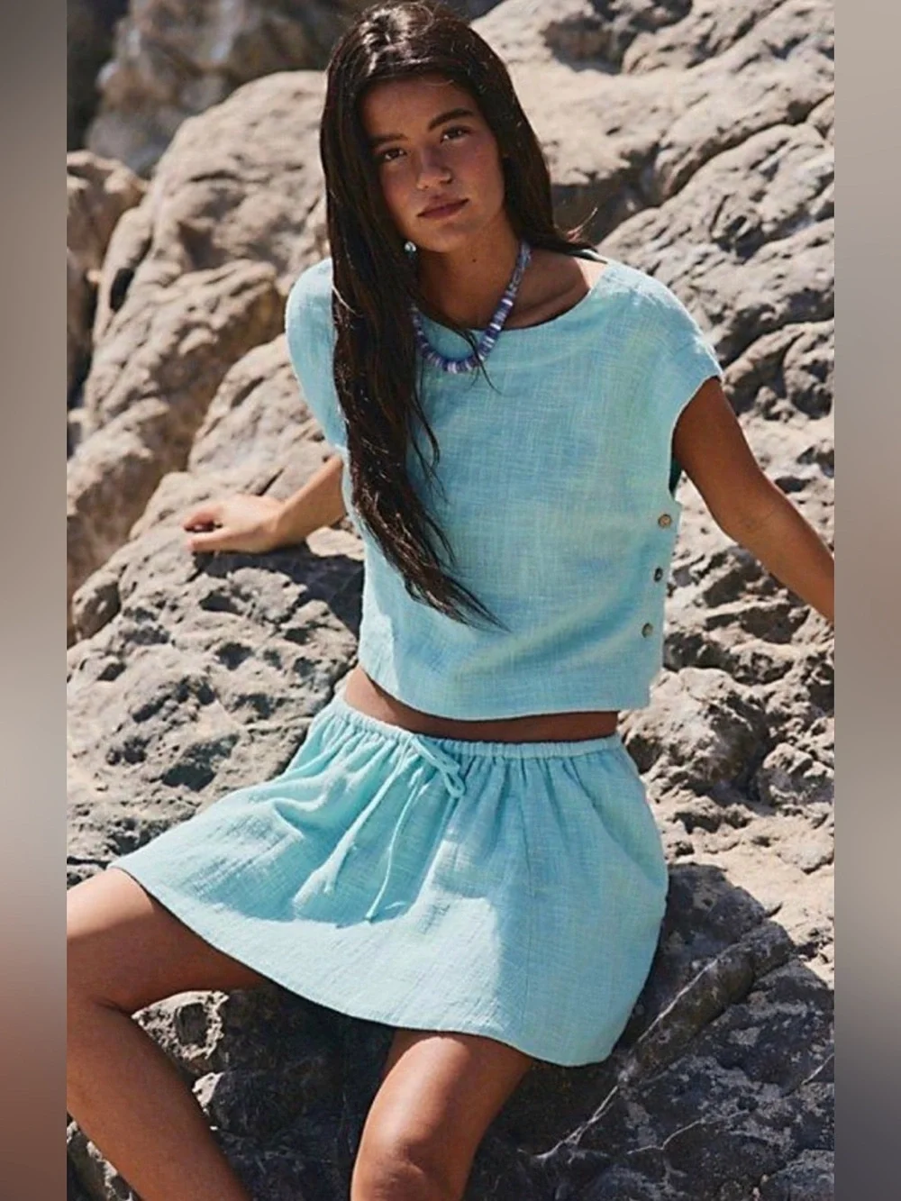 FREE PEOPLE Skye Mini Skirt Set